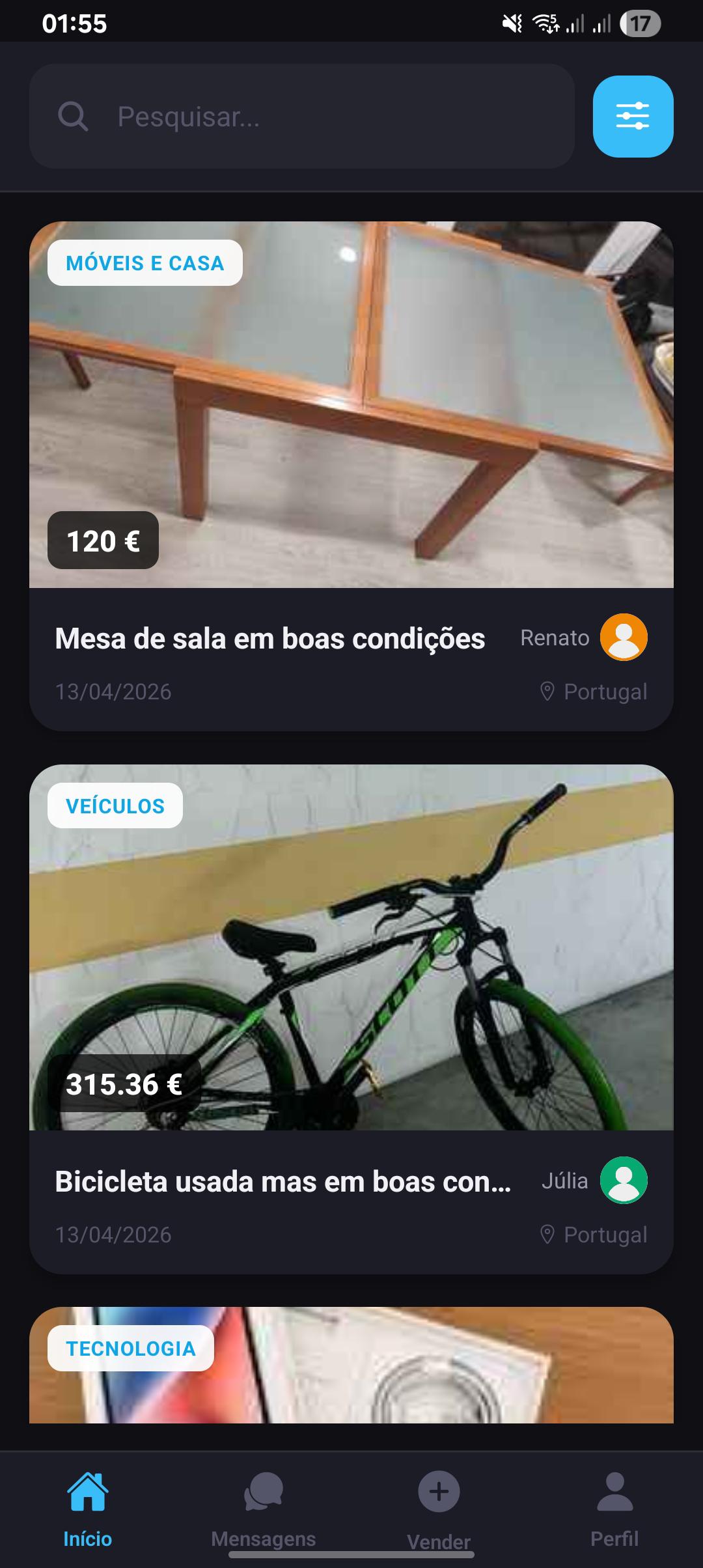 App Mockup Dark